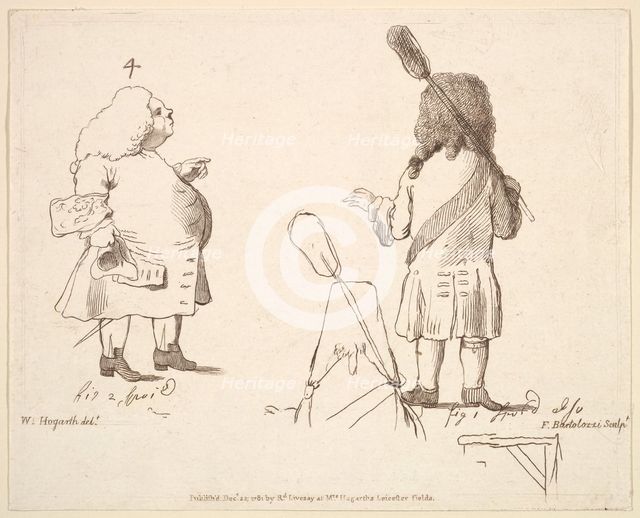 Caricatures of Lord Melcombe and Lord Winchelsea, December 22, 1781. Creator: Francesco Bartolozzi.
