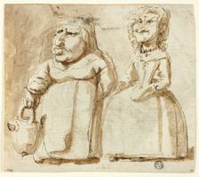 Caricatures of Two Women (recto), n.d. Creator: Pier Francesco Mola
