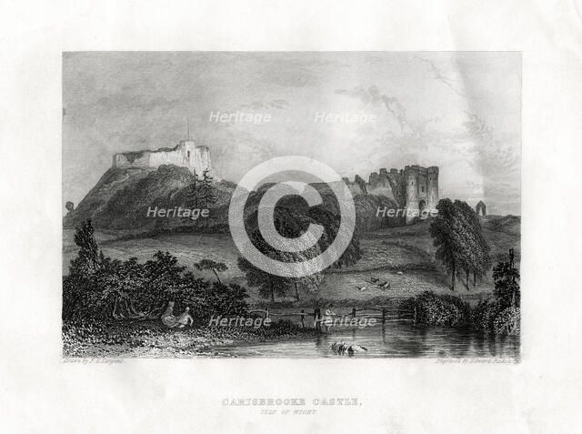 Carisbrooke Castle, Newport, Isle of Wight, 1860. Artist: Edward Radclyffe