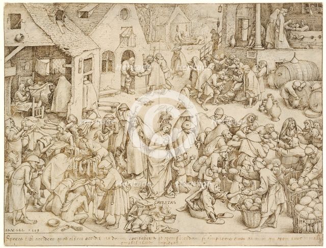Caritas (Charity), 1559. Artist: Bruegel (Brueghel), Pieter, the Elder (ca 1525-1569)