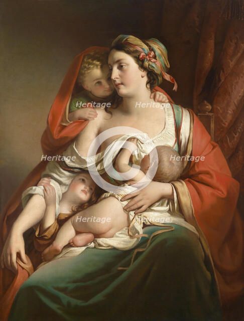 Caritas. Creator: Amerling, Friedrich Ritter von (1803-1887).