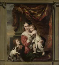 Caritas: Joanna de Geer (1629-1691) with her Children Cecilia Trip (1660-1728)..., 1662-1669. Creator: Ferdinand Bol