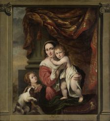 Caritas: Joanna de Geer (1629-1691) with her Children Cecilia Trip (1660-1728)..., 1662-1669. Creator: Ferdinand Bol