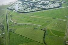 Cark Airfield, a WWII military airfield known as RAF Cark, Cumbria, 2019. Creator: Emma Trevarthen