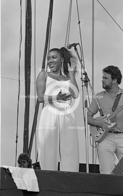 Carol Kenyon and Jim Mullen, Capital Jazz Festival, Knebworth House, Herts, July 1982. Creator: Brian O'Connor.