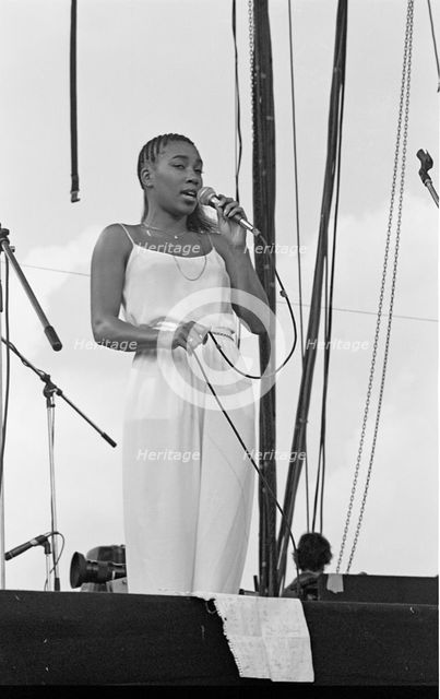 Carol Kenyon, Capital Jazz Festival, Knebworth House, Herts, July 1982. Creator: Brian O'Connor.