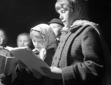 Carol singers, c1955. Creator: Arthur Charles Kirby Ware