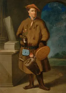 Carolus Linnaeus (1707-1778) in Lappish dress. Creator: Hoffmann, Martin (After)