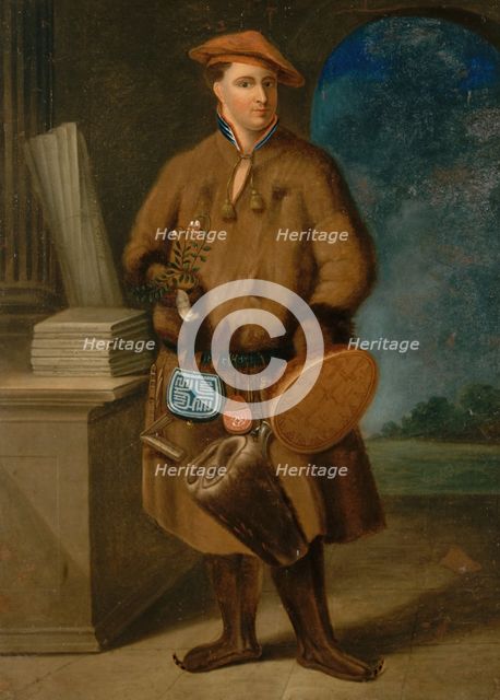Carolus Linnaeus (1707-1778) in Lappish dress. Creator:  Hoffmann, Martin (After).