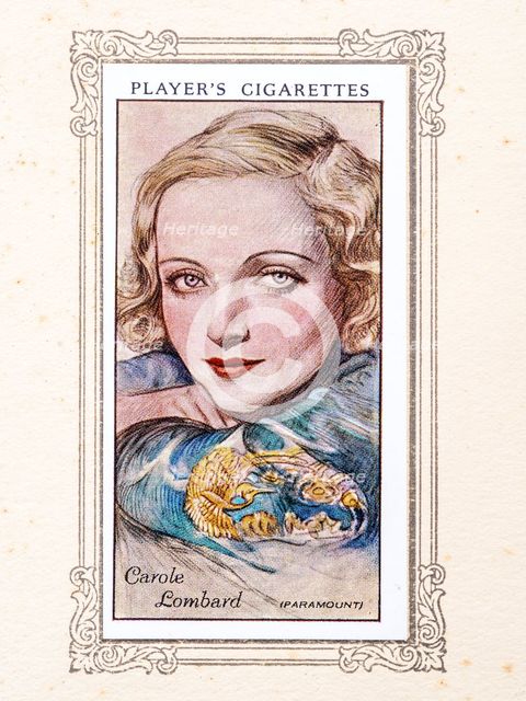 Carole Lombard Collectables Picture of movie stars that came with the Players cigarette packet, 1934 Creator: Unknown.
