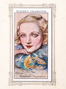 Carole Lombard Collectables Picture of movie stars that came with the Players cigarette packet, 1934 Creator: Unknown