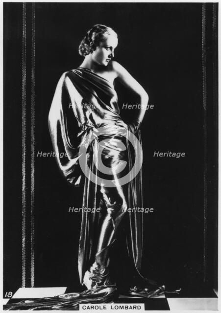 Carole Lombard, American film actress, c1938. Artist: Unknown