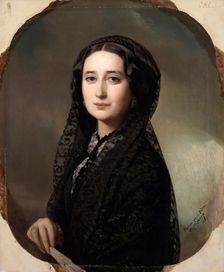Carolina Coronado, c1855. Creator: Federico de Madrazo y Kuntz