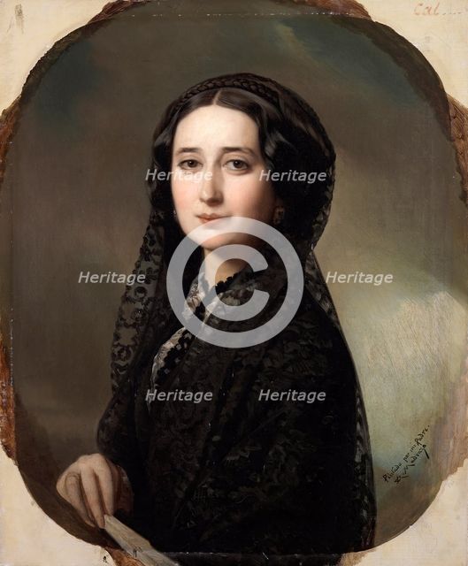 Carolina Coronado, c1855. Creator: Federico de Madrazo y Kuntz.