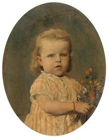 Carolina Amalia LeDelier, daughter of Valentine De Give- leDelier, 1882. Creator: Jan Van Beers