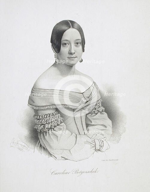 Caroline Botgorschek, 1839. Creator: Ernst Oertel.