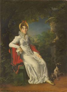 Caroline Bonaparte (1782-1839), Queen of Naples and Sicily, in the Bois de Boulogne, 1820-1830. Artist: Gérard, François Pascal Simon (1770-1837)