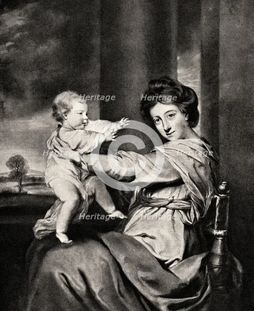 'Caroline, Duchess of Marlborough and Daughter', 20th century. Artist: Richard Houston