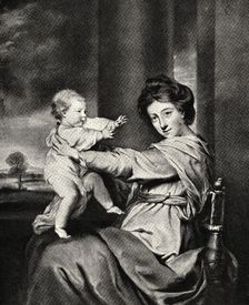 Caroline, Duchess of Marlborough and Daughter 20th century. Artist: Richard Houston
