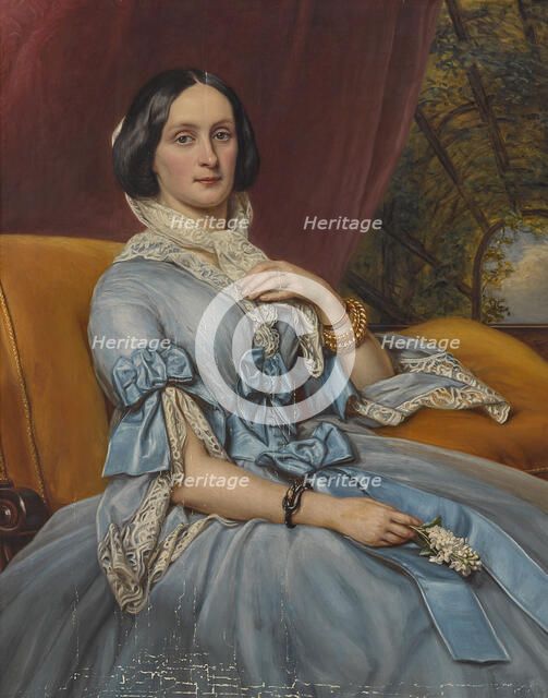 Caroline Freifrau von Gumppenberg-Pöttmes (1816-1889), née Freiin von Bayrstorff, 1856.