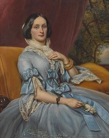 Caroline Freifrau von Gumppenberg-Pöttmes (1816-1889), née Freiin von Bayrstorff, 1856