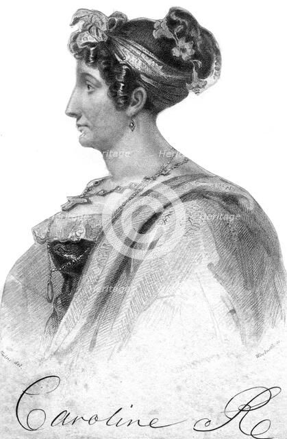 Caroline of Brunswick, queen consort of King George IV, 19th century.Artist: Woolnoth