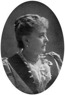 Caroline Lavinia Scott Harrison, wife of President Benjamin Harrison, late 19th century, (1908)