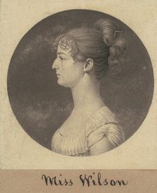 Caroline Lewis, c. 1808. Creator: Charles Balthazar Julien Févret de Saint-Mémin