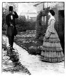 Caroline: She saw a fine man...with thick moustache and beard, and with deep, dark eyes, 1898. Creator: Unknown