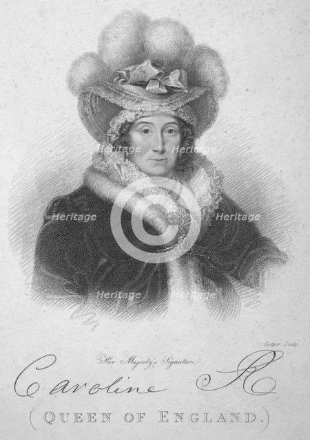 'Caroline (Queen of England)', 1820. Creator: Robert Cooper.