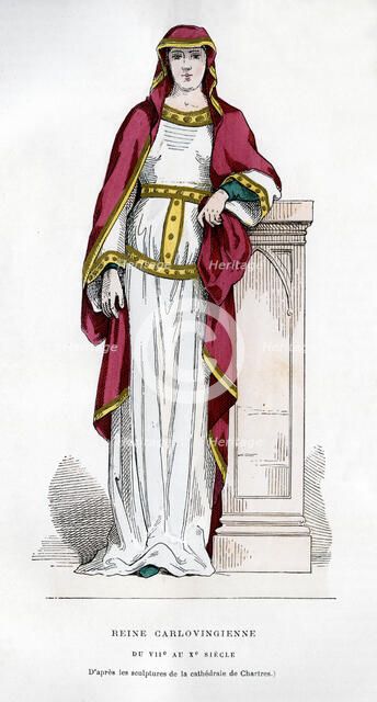 Carolingian queen, 7th-10th century (1882-1884). Artist: Unknown