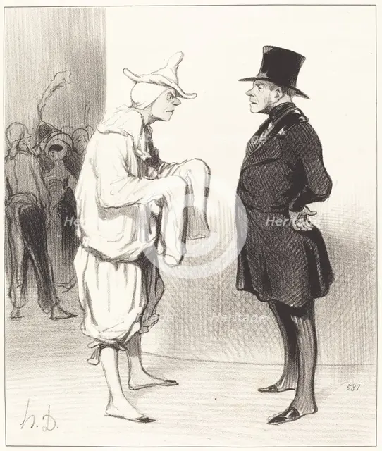Carotte du voltigeur, 1844. Creator: Honore Daumier.