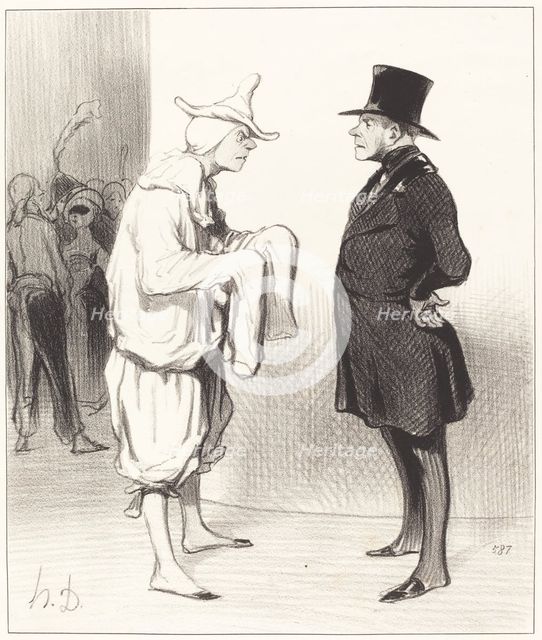Carotte du voltigeur, 1844. Creator: Honore Daumier.