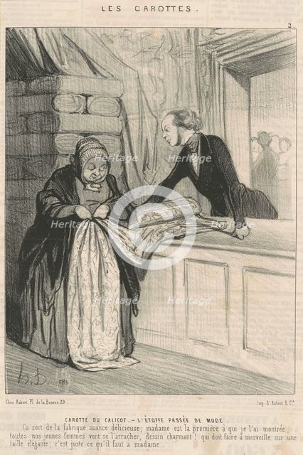 Carotte du calicot, 19th century. Creator: Honore Daumier.