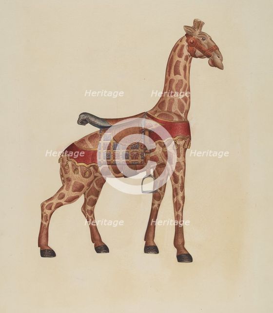 Carousel Giraffe, c. 1939. Creator: Henry Tomaszewski.