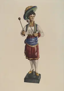 Carousel Drummer Girl, c. 1939. Creator: Robert Pohle