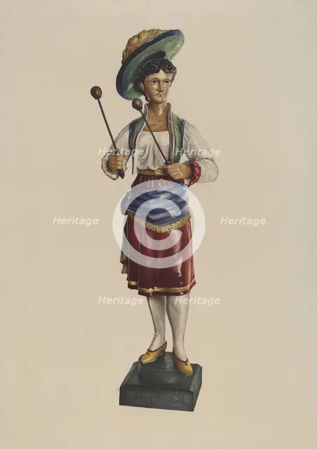 Carousel Drummer Girl, c. 1939. Creator: Robert Pohle.