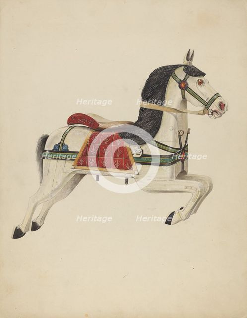 Carousel Horse, 1935/1942. Creator: Howard Weld.