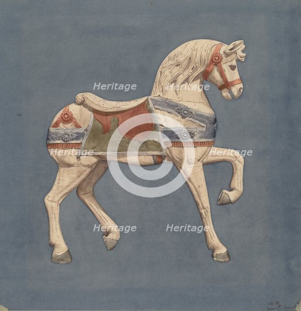 Carousel Horse, 1935/1942. Creator: Henry Murphy.