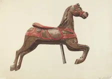 Carousel horse, 1935/1942. Creator: Mildred E Bent
