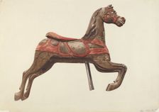 Carousel horse, 1935/1942. Creator: Mildred E Bent
