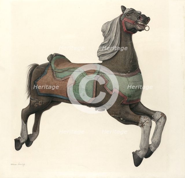 Carousel Horse, 1935/1942. Creator: Mina Lowry.