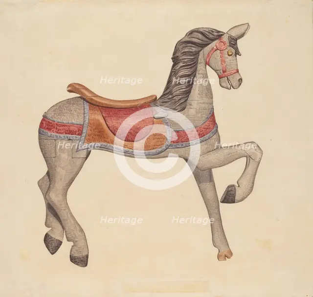 Carousel Horse, c. 1938. Creator: Albert Ryder.