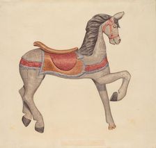 Carousel Horse, c. 1938. Creator: Albert Ryder