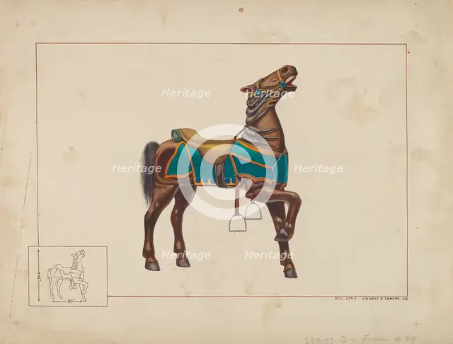 Carousel Horse, c. 1938. Creator: Ernest A Towers Jr.
