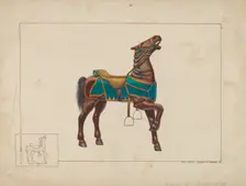 Carousel Horse, c. 1938. Creator: Ernest A Towers Jr