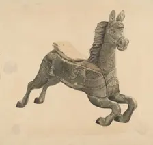 Carousel Horse, c. 1938. Creator: Henry Murphy