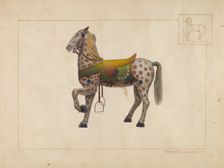 Carousel Horse, c. 1938. Creator: Samuel Fineman