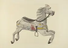 Carousel Horse, c. 1939. Creator: George Constantine;Constantine, George