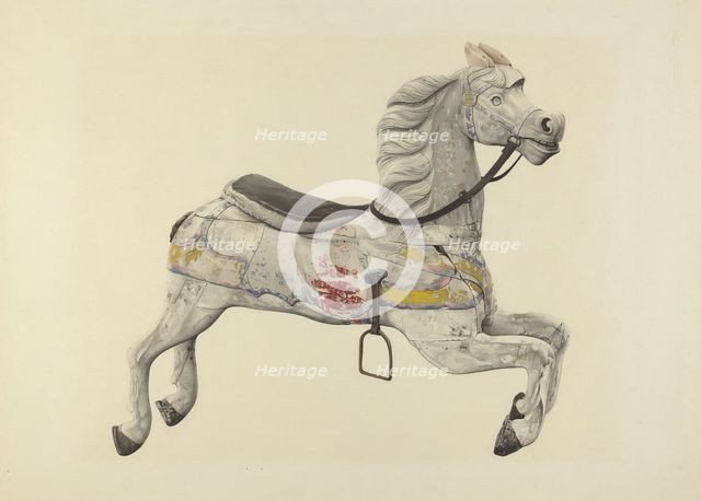 Carousel Horse, c. 1939. Creator: George Constantine;Constantine, George.